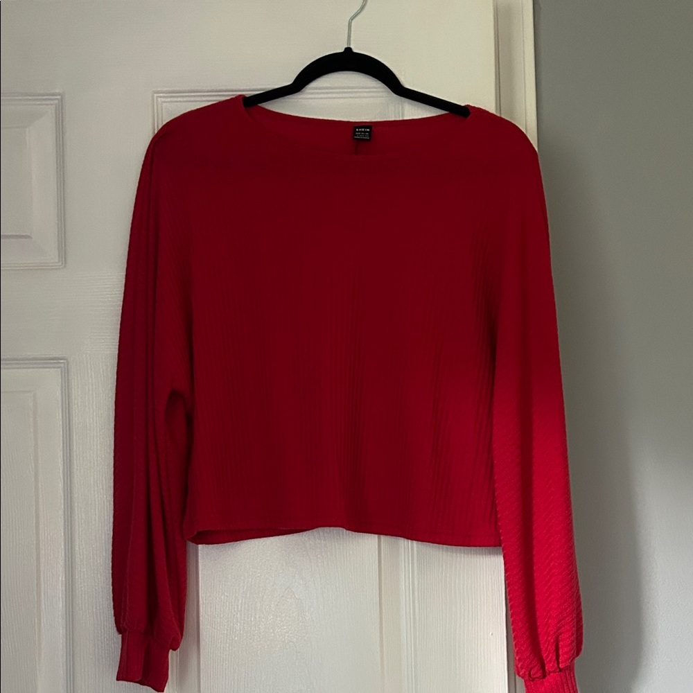 SHEIN Red Crop Sweater